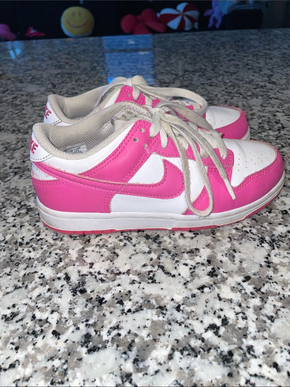 Kids White and Pink Dunks